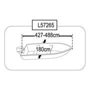 Lalizas zilverkleurige Boothoes Maat 1: 427-488 x 180cm