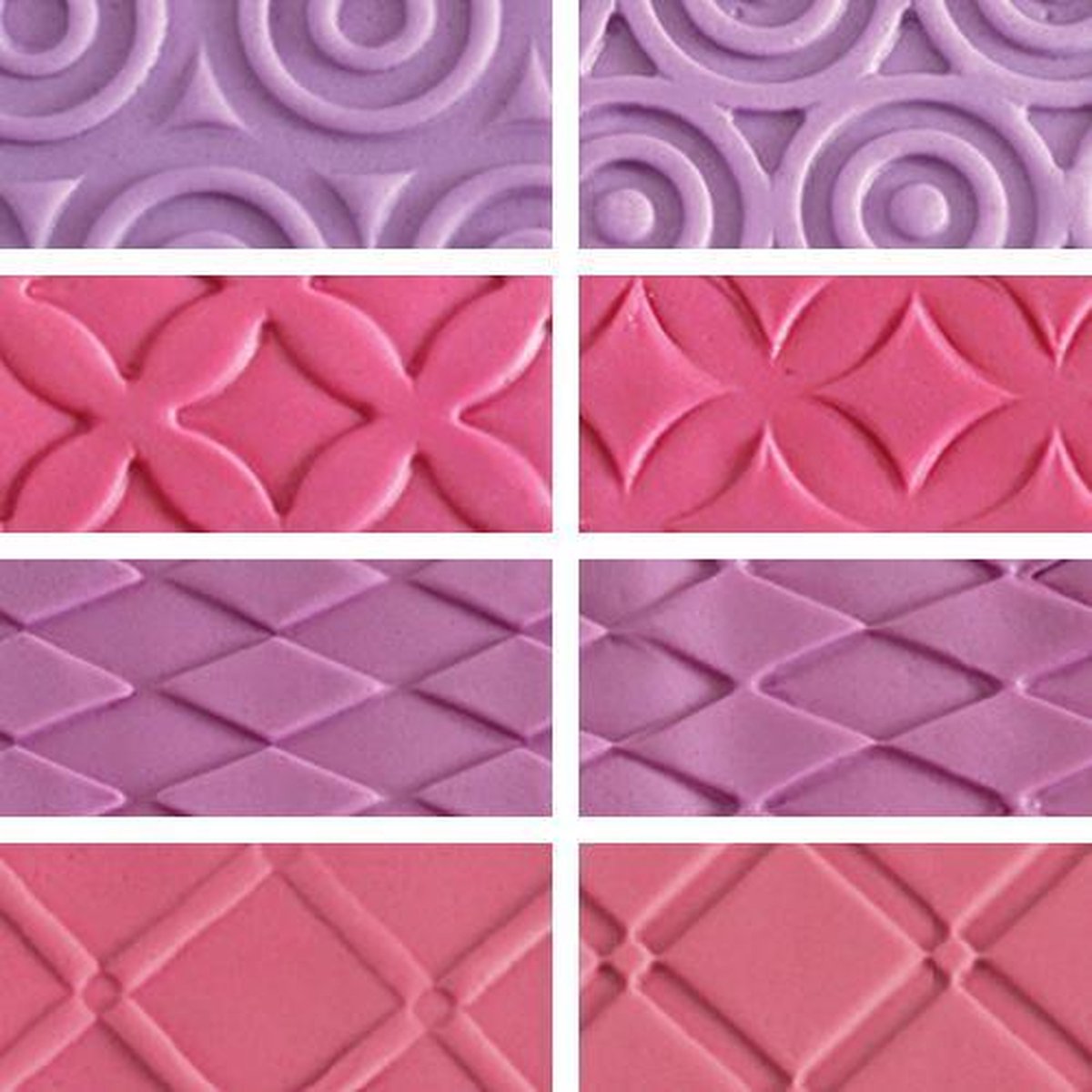 Set van 4 decoratie stempelmatten "Mode" - Decora