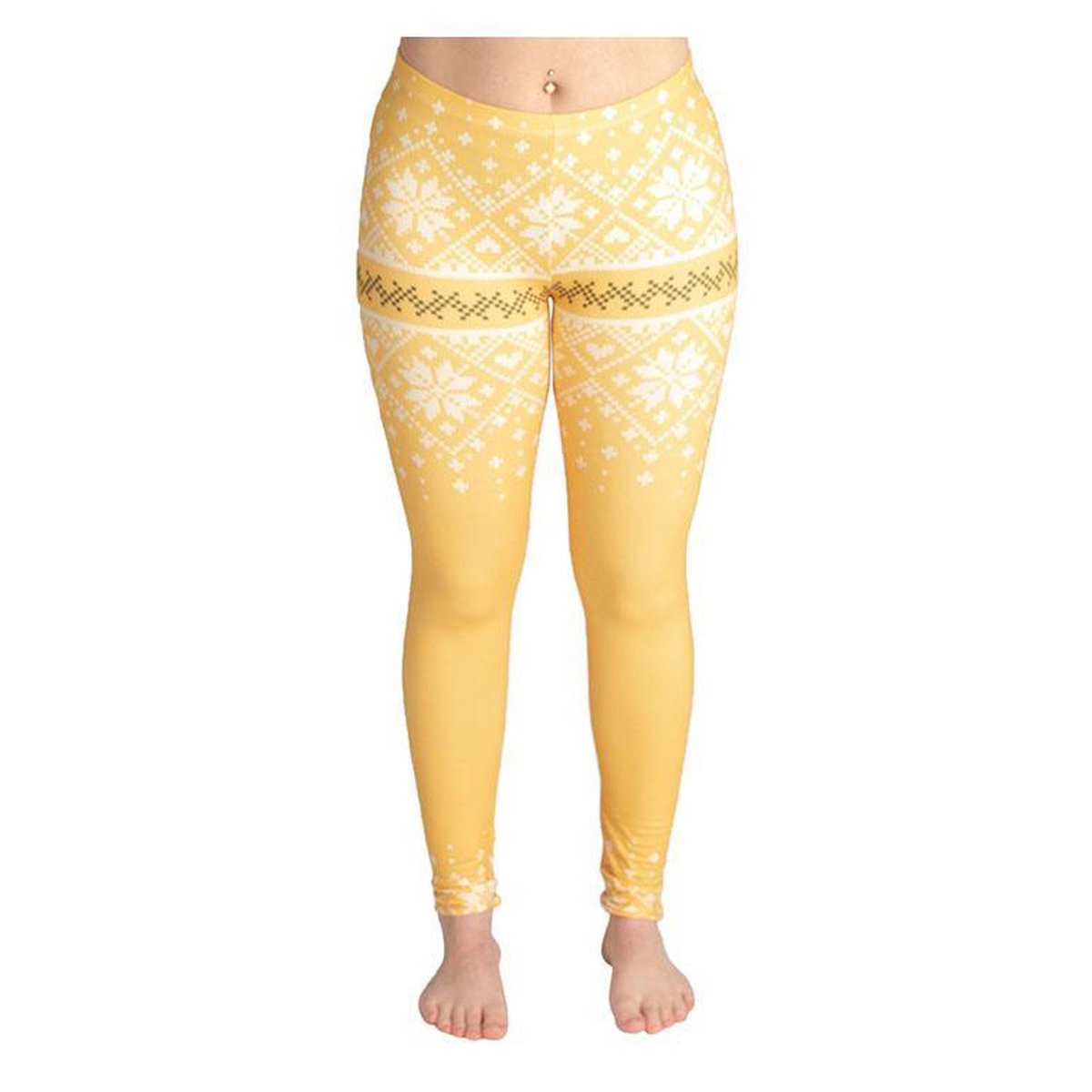 ZUMPREMA - Foute Kerst legging - Okergeel