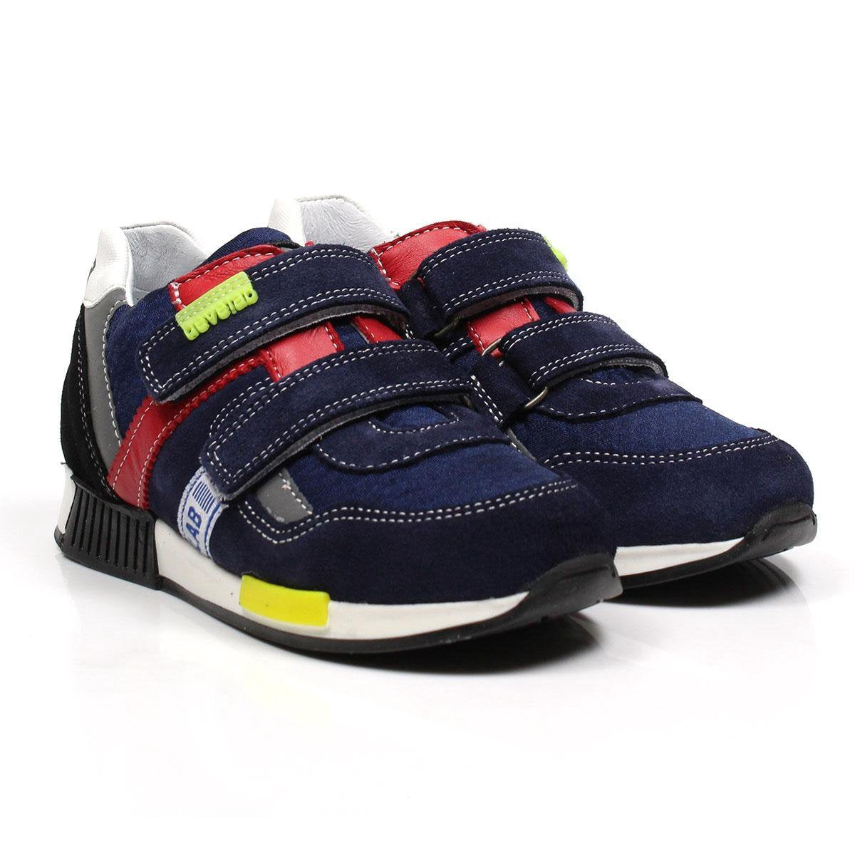 Develab 41389 jongens sneaker klittenband blauw