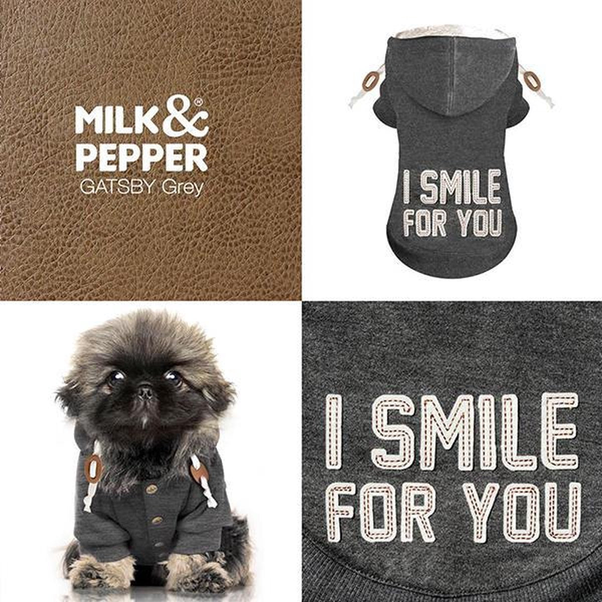 Hoody Gatsby Grey-T 28 - Milk & Pepper