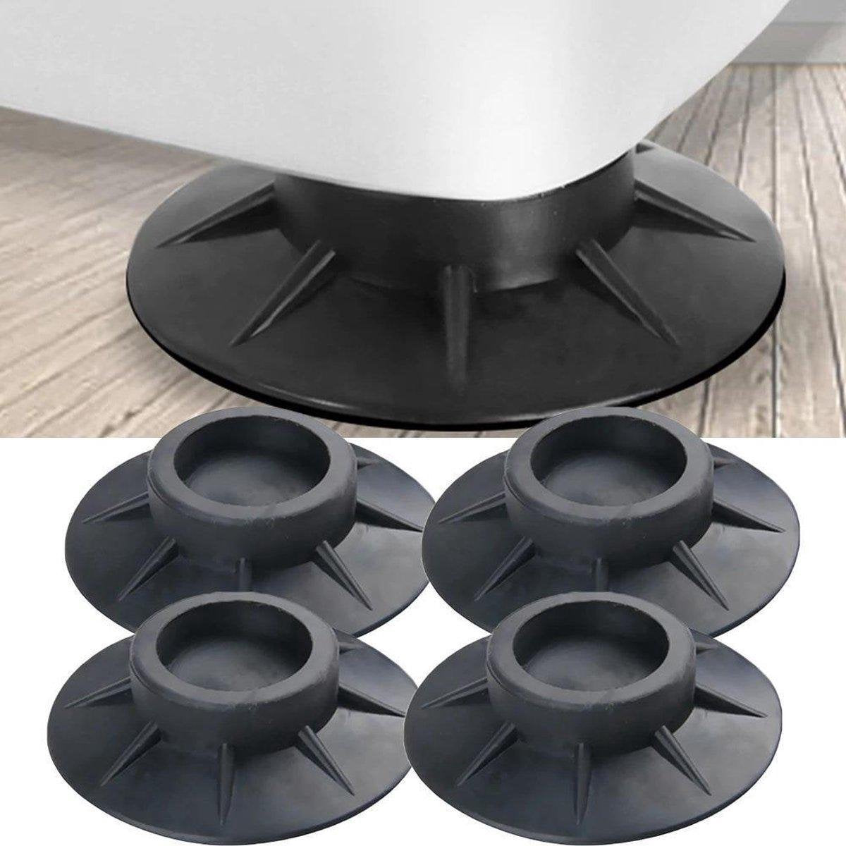 LOUZIR 4 stuks Extra Dik wasmachine / wasdroger pads - Antislip - Wasmachine voetjes / voetstuk - Antitril trillingsdempers Voetjes / trillingsmat / trilmat / dempingsmat .
