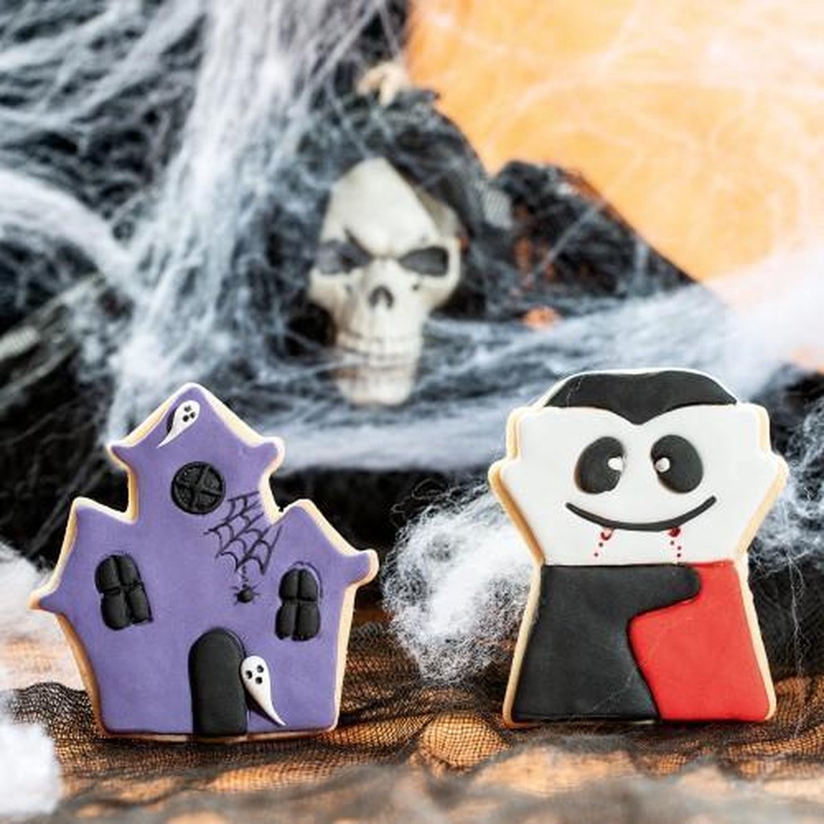 Decora Koekjes Uitsteker Set Spookhuis & Dracula -2 stuks-