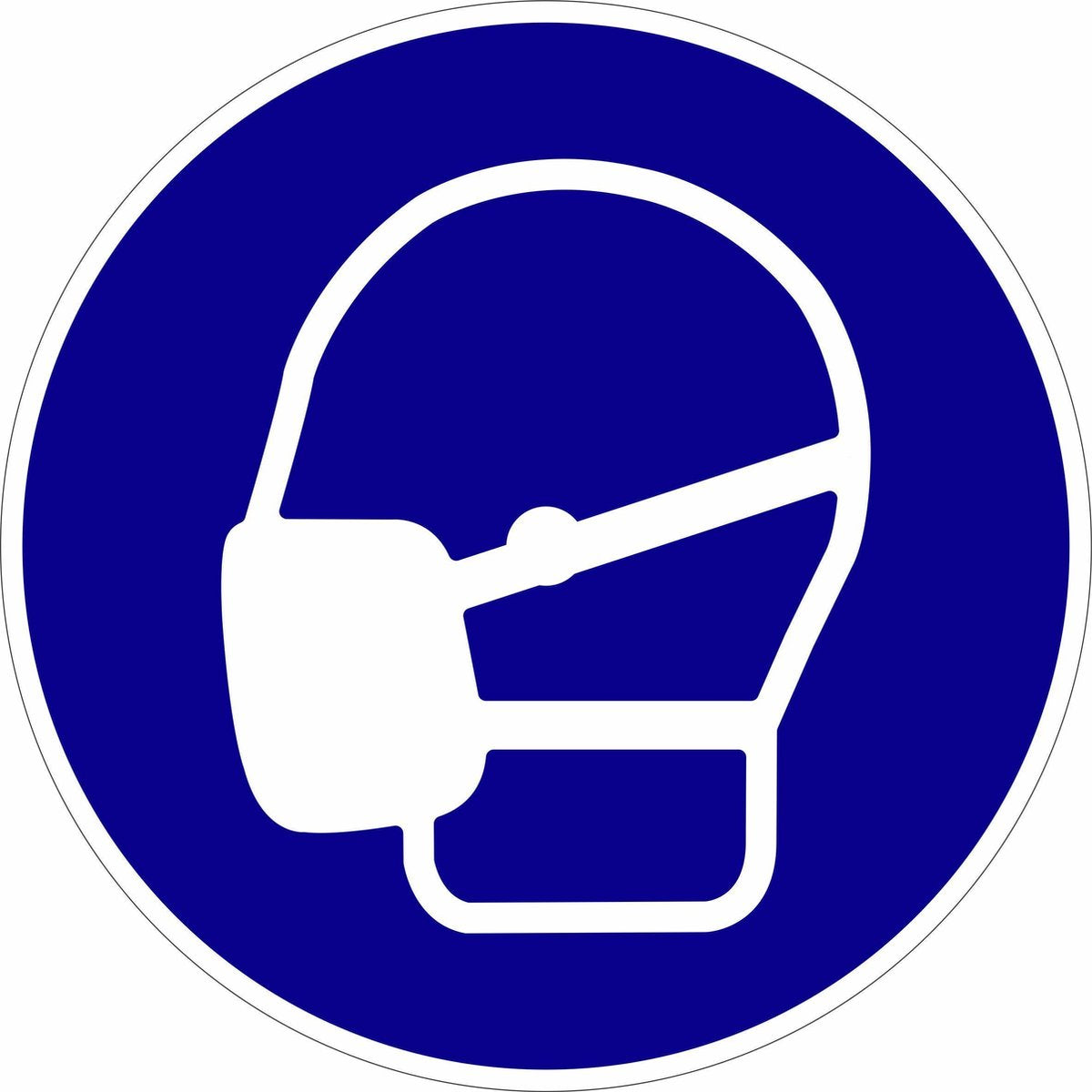 Pictogram Sticker Mondmasker verplicht - Corona Sticker - Afstand houden - 2 Stickers 20 cm