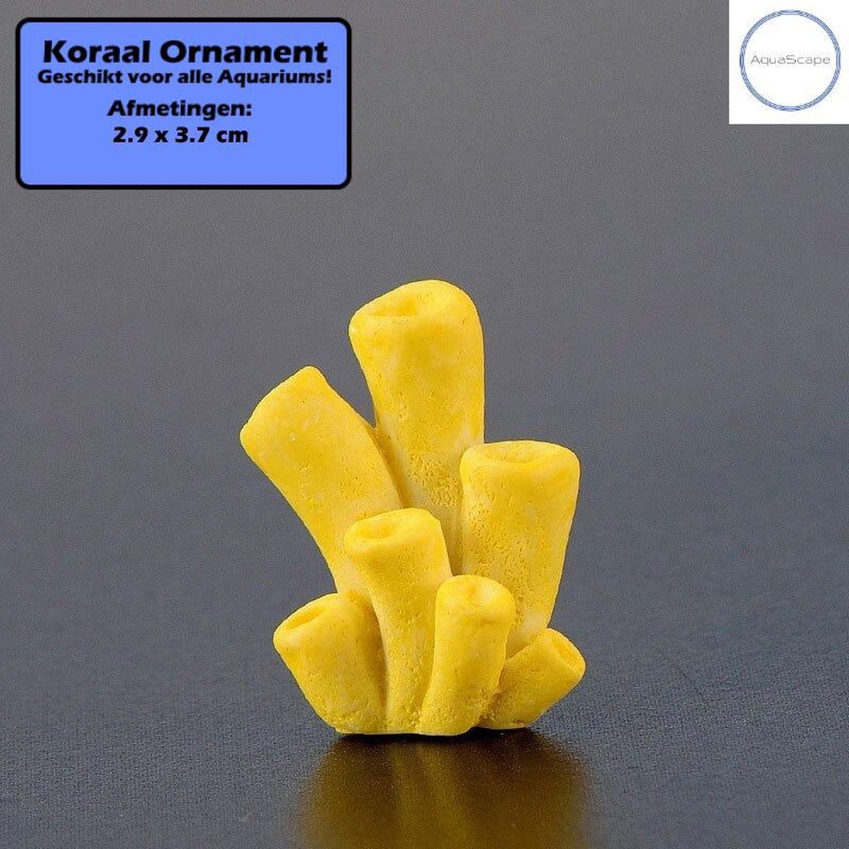 Koraal Aquarium Decoratie - Ornament - Nep Koraal - Geel - S