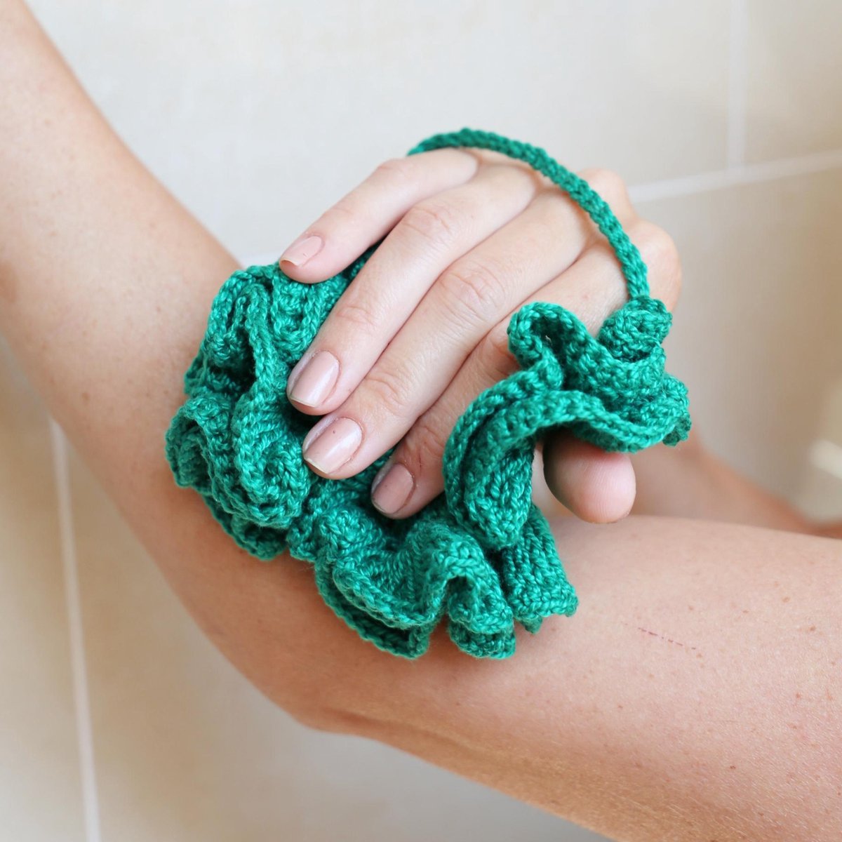 Douche Puff Spons | Shower Puff Sponge | Katoenen Douchespons | Plastic-Free Sponge | Zero Waste | Green