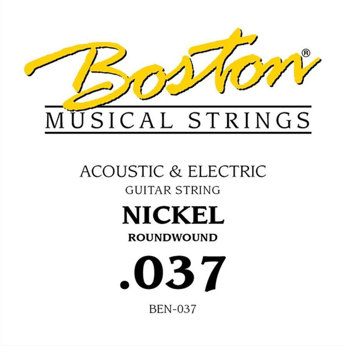 Snaar elektrische/akoestische gitaar Boston BEN-037 Nickel roundwound .037