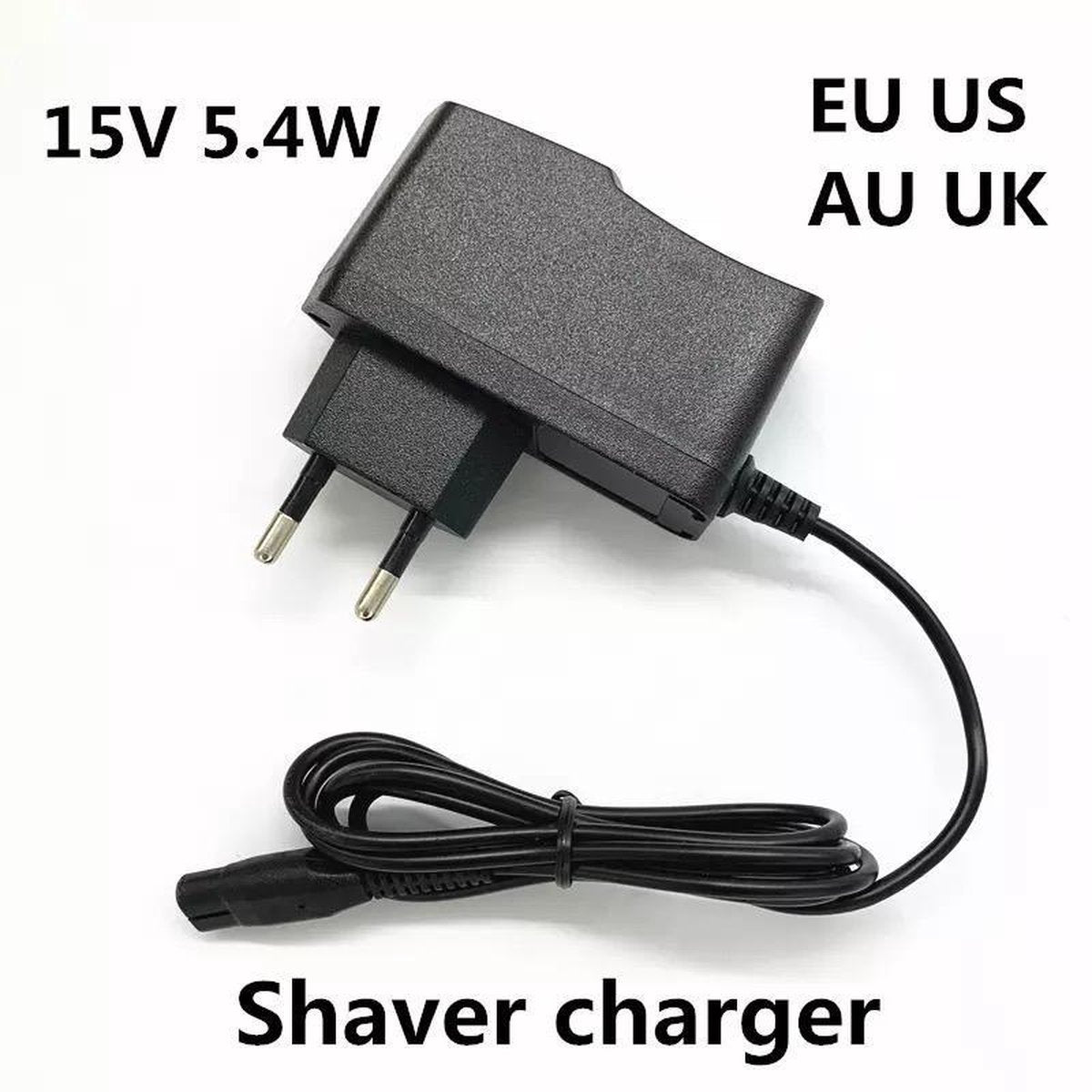 LOUZIR Oplader netstekker adapter geschikt voor Philips scheerapparaat HQ8505/6070/6075/6090 - Voedingsadapter - Universeel