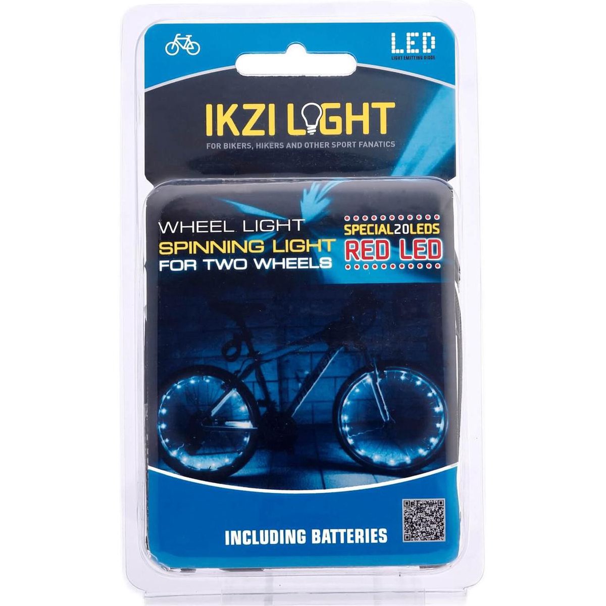 Wielverlichting IKZI voor 2 wielen - rode leds