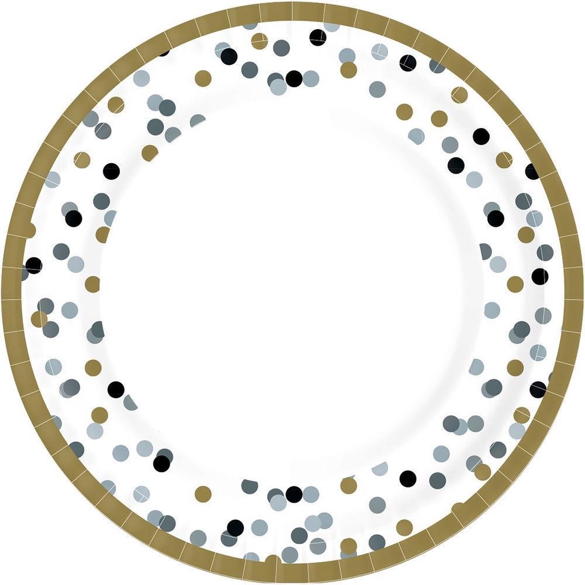Duni Borden Dream Dots Black Karton 22 Cm Wit/zwart 10 Stuks