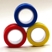 Fidget speelgoed. 3 Magnetische Ringen Blauw / Rood / Geel. Na de populaire Tangle het ideale speelgoed voor motorische onrust.