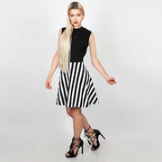 Jawbreaker Korte jurk -L- Jailbait Zwart/Wit