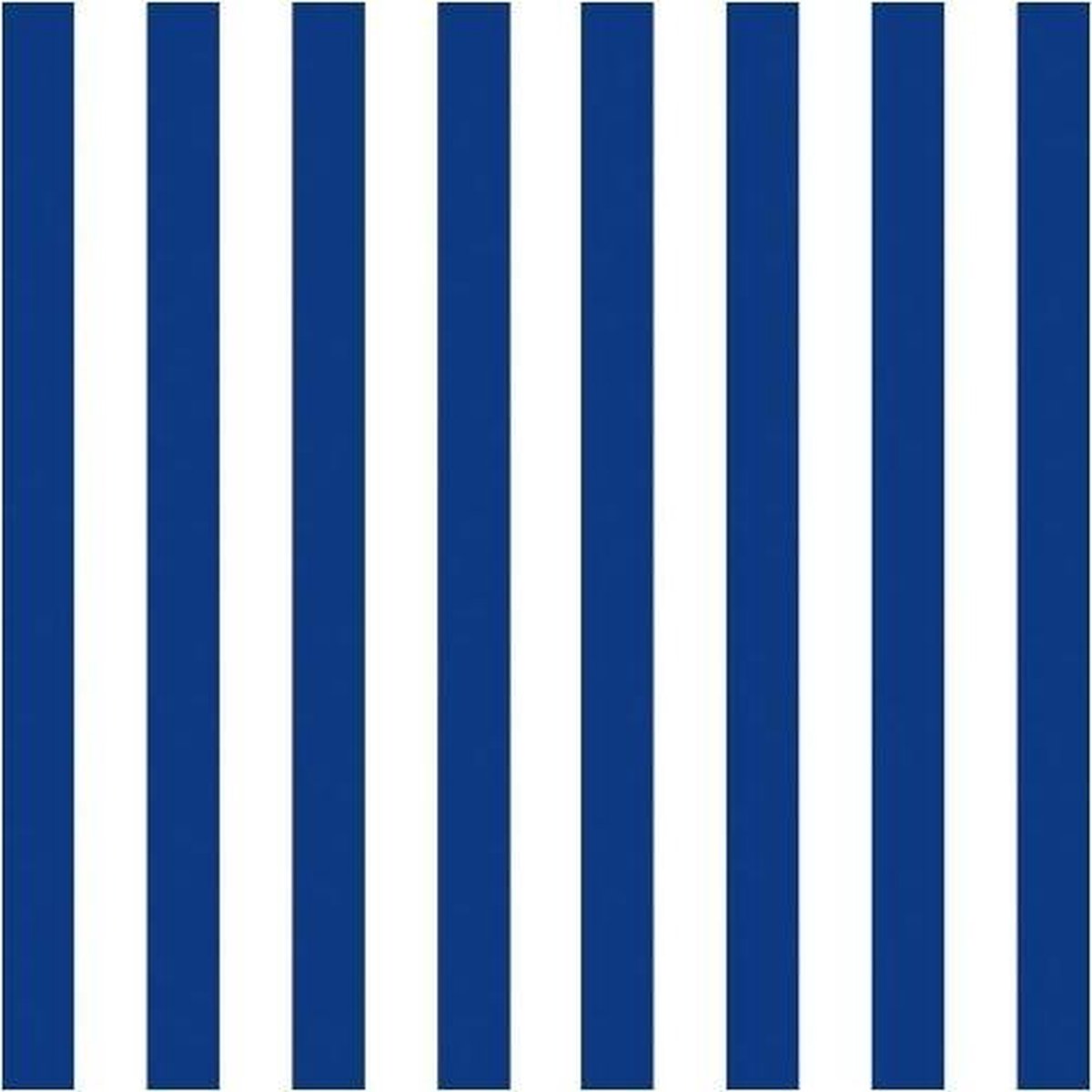 20x Servetten gestreept marineblauw/wit 3-laags - Feest/decoratie servetten