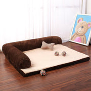TBG Hond Bed Zachte Kat Hond Slaapbanken Grote Hondenkennel Kussen Mat Puppy Duitse Herder L Vormige Bank Voor Grote kleine HondCholocate M