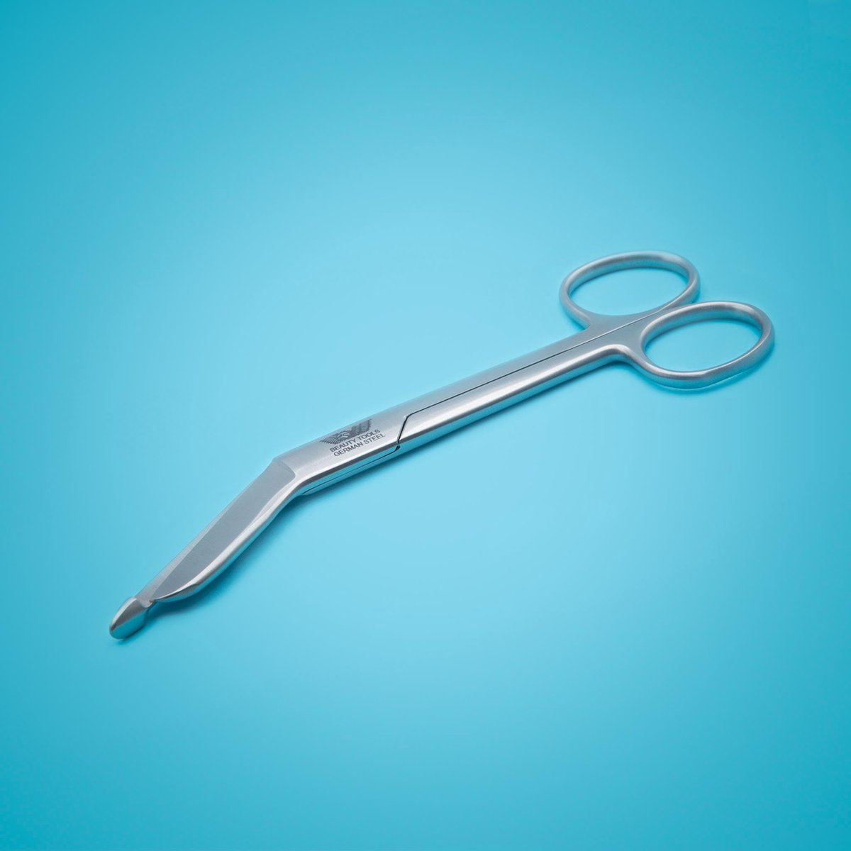 BeautyTools INOX Professioneel Verbandschaar / Listerschaar met Stompe Punt - Afgebogen Snijvlak - Safety Punt- 15 cm (MS-0928)