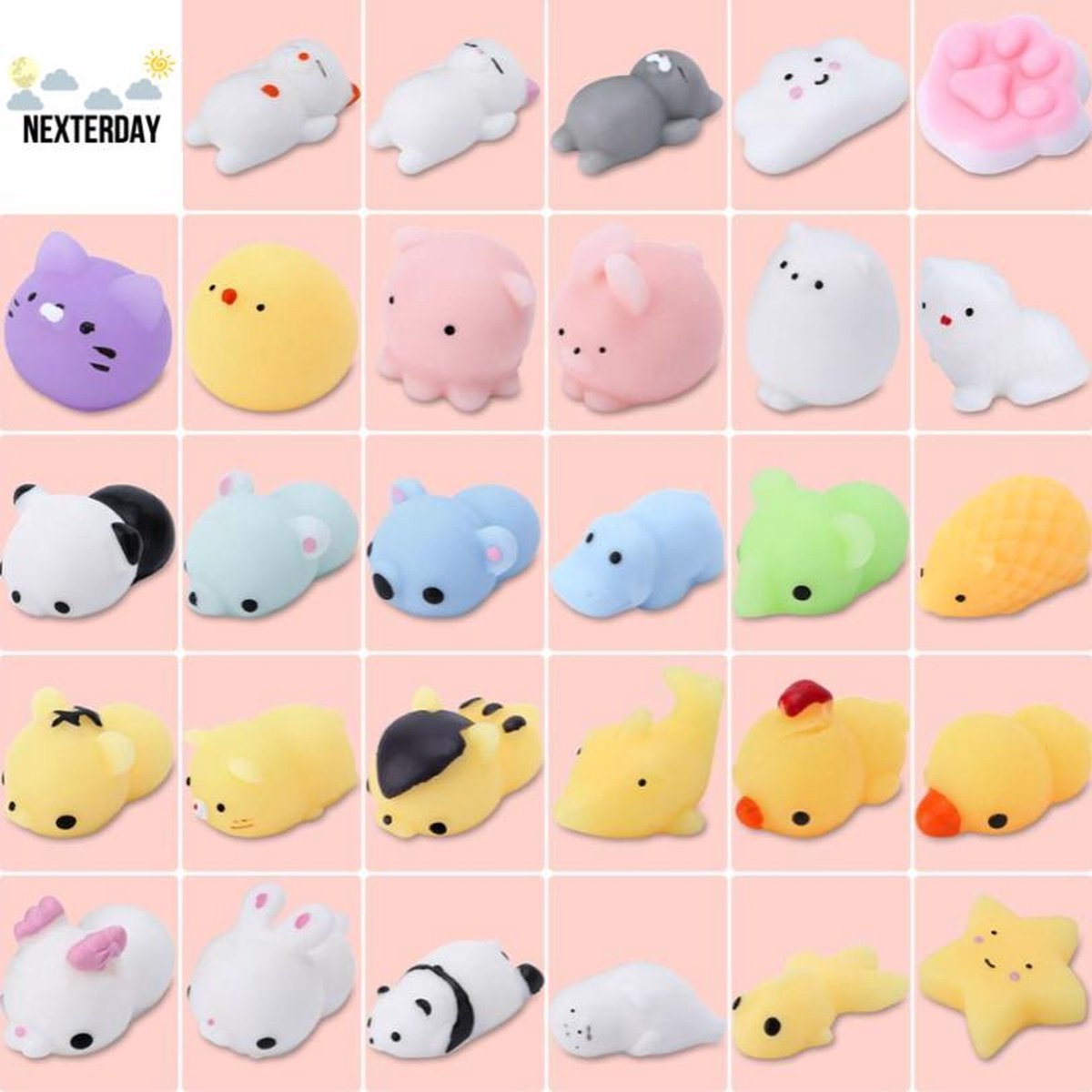 Mochi - Mochi speelgoed - Mochi Fidget toy -  squishy soft animal - soft animal - Mochi squishy