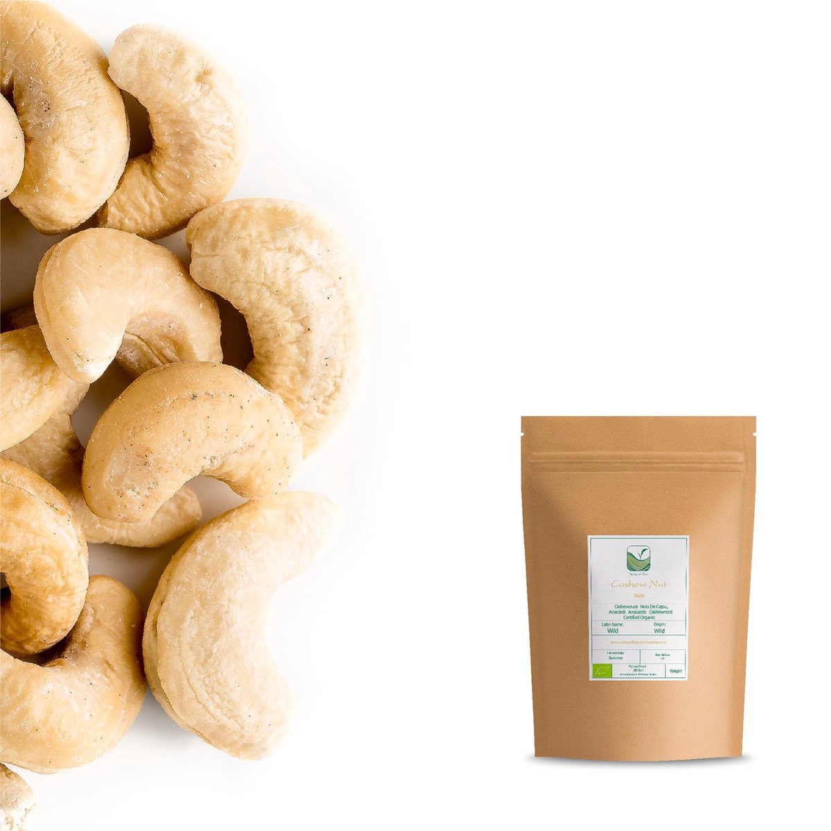 Hele Cashew Biologische Noot - 250g - Ongebrand en ongezouten Cashewnoten