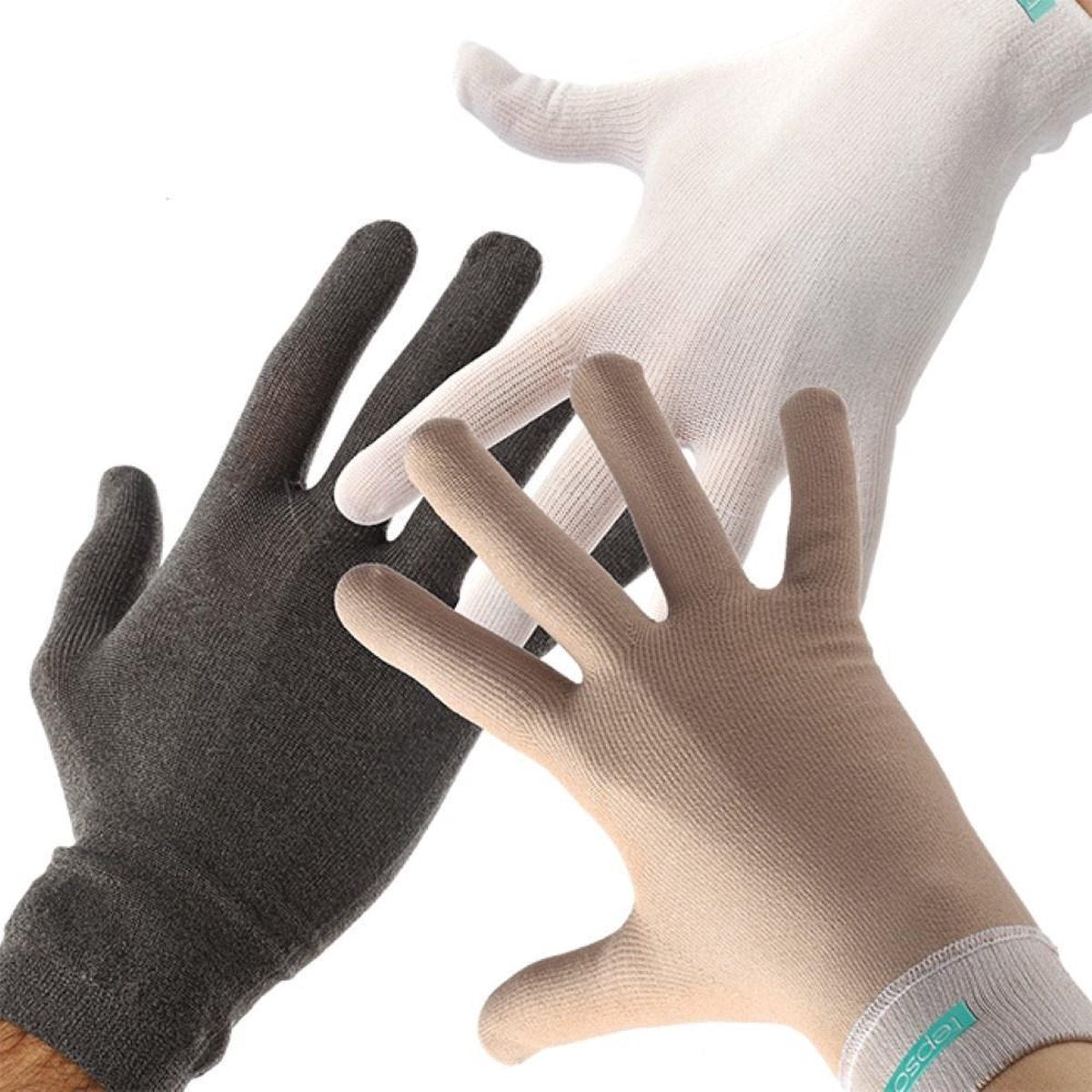 Eczeem handschoen - Psoriasis verbandhandschoen premium (2 mm) gebruik overdag Maat: S | Kleur: Donkergrijs | Zeer lange levensduur