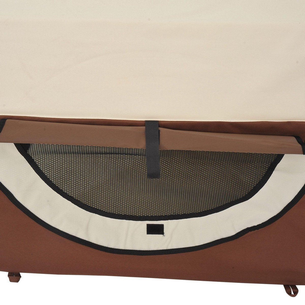 PawHut Honden transporttas opvouwbaar bruin/crème maat XXL 97 x 71 x 76cm
