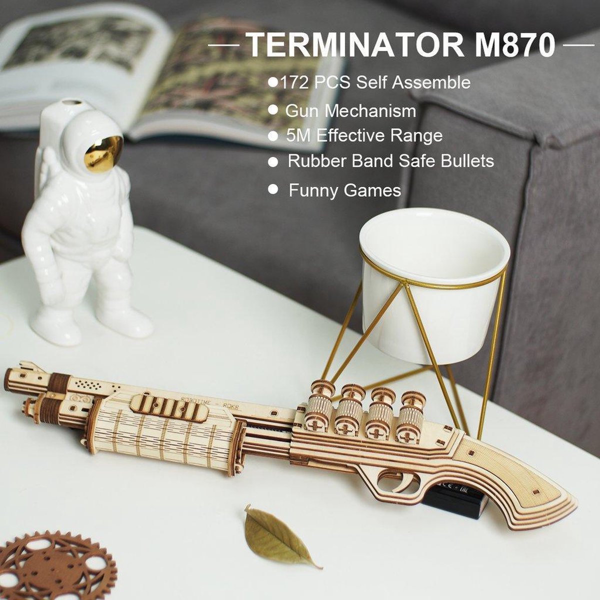 ROBOTIME ROKR Terminator M870 - Shotgun - 3D puzzel