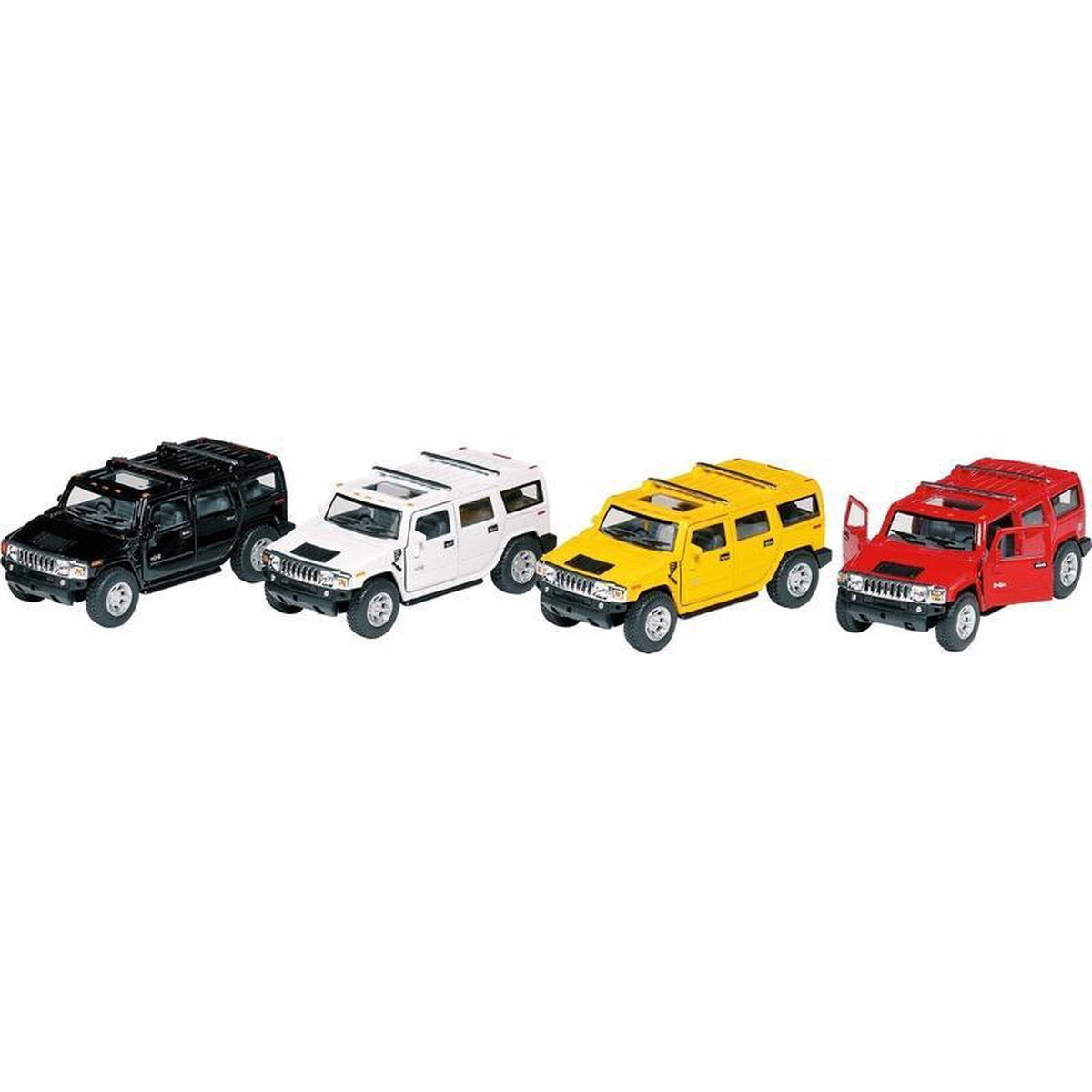 Modelauto Hummer H2 SUV rood 12