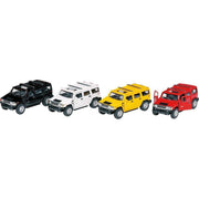 Modelauto Hummer H2 SUV rood 12