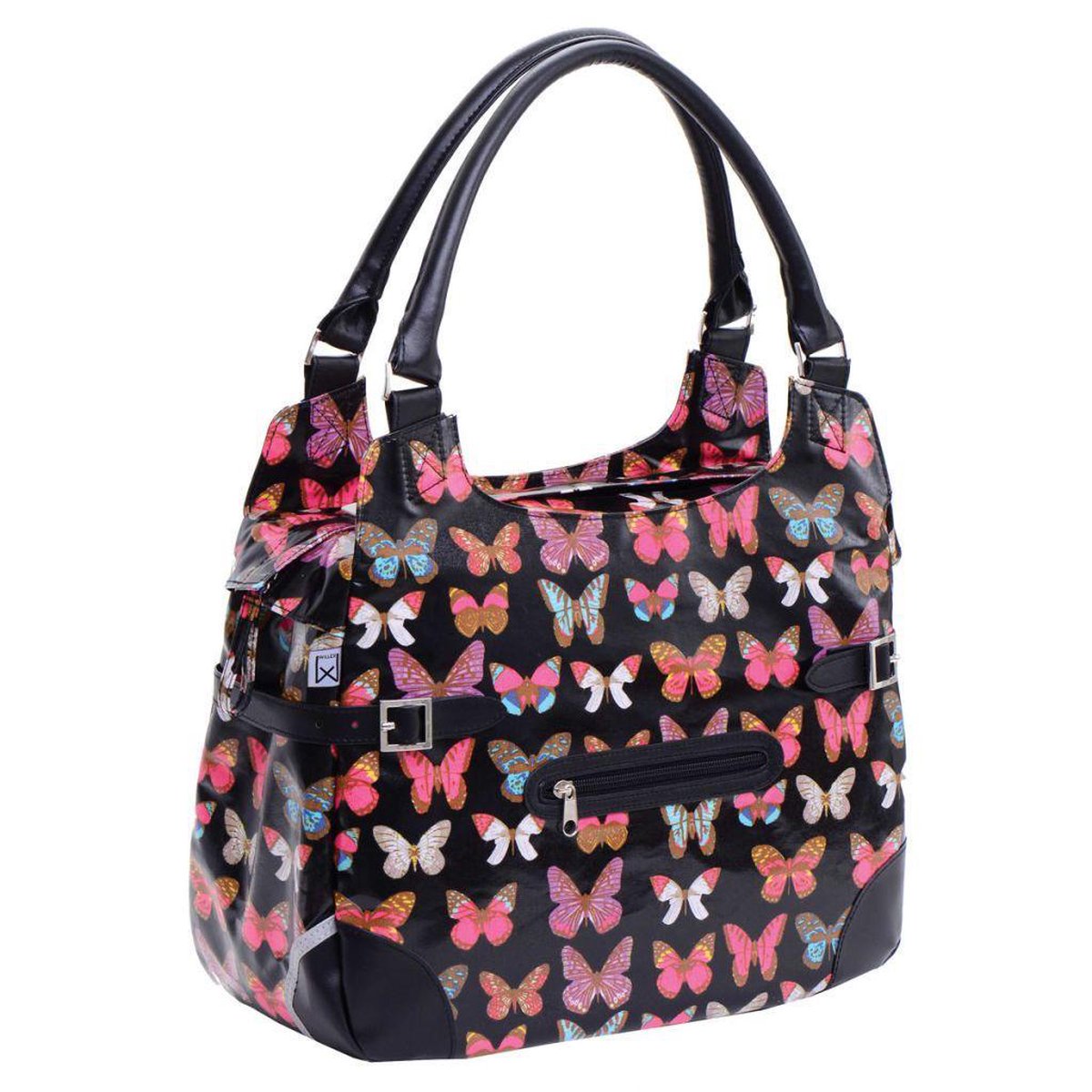 Willex Shopper Enkele Fietstas - 13 liter - Black Butterfly