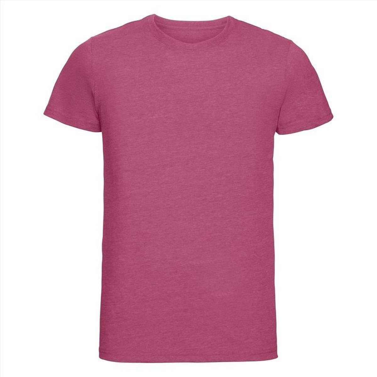 Basic Ronde hals t-shirt vintage washed roze voor heren - Herenkleding t-shirt roze L (40/52)