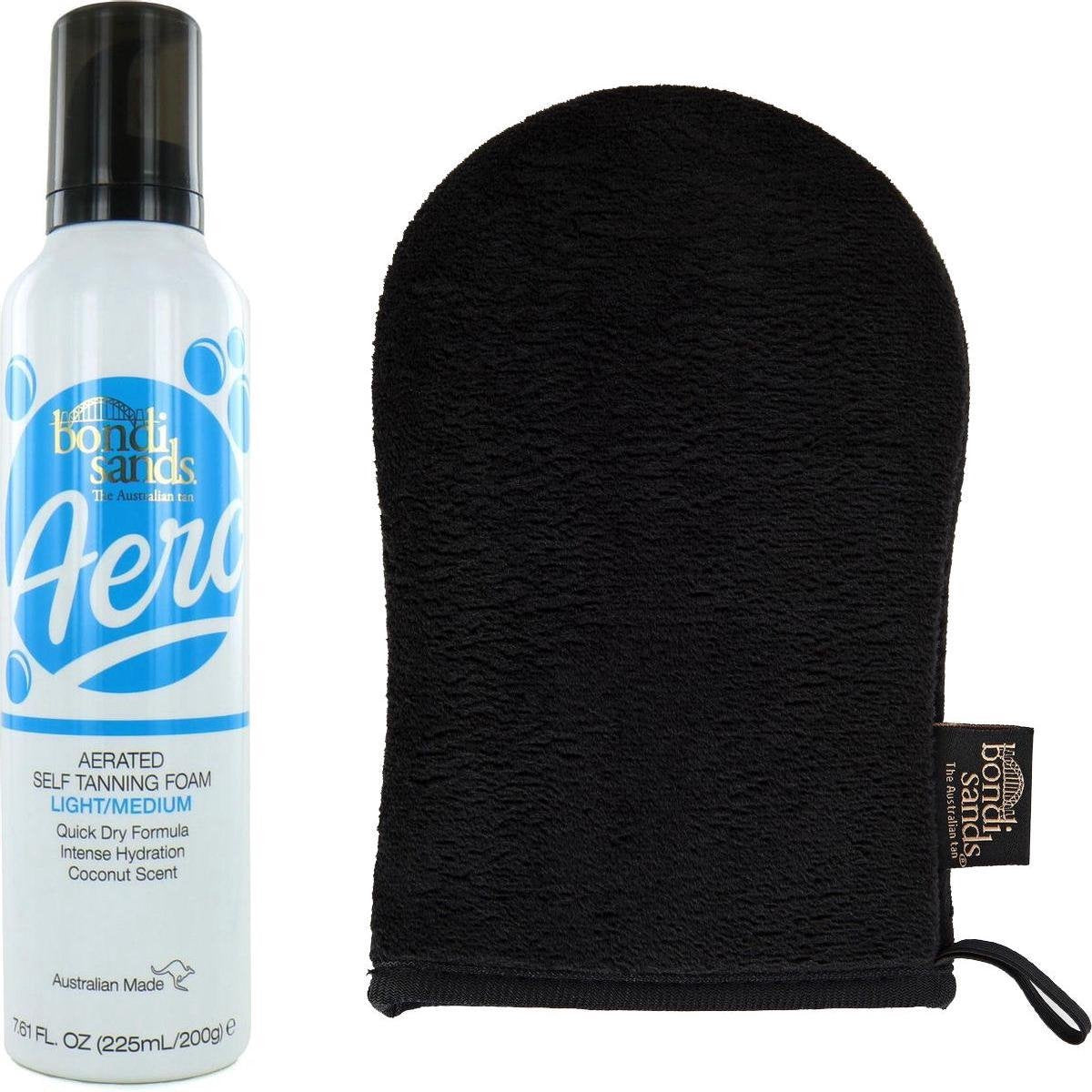 Bondi Sands Aero Self Tanning Foam 225 ml - Light/Medium. en Application Mitt