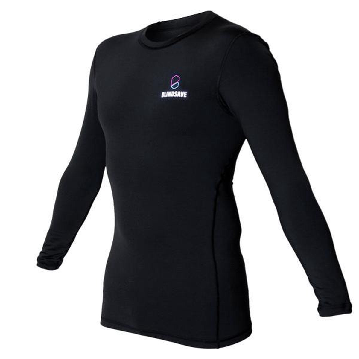 BLINDSAVE Compressie Shirt - Zwart - Lange mouwen - 2XL