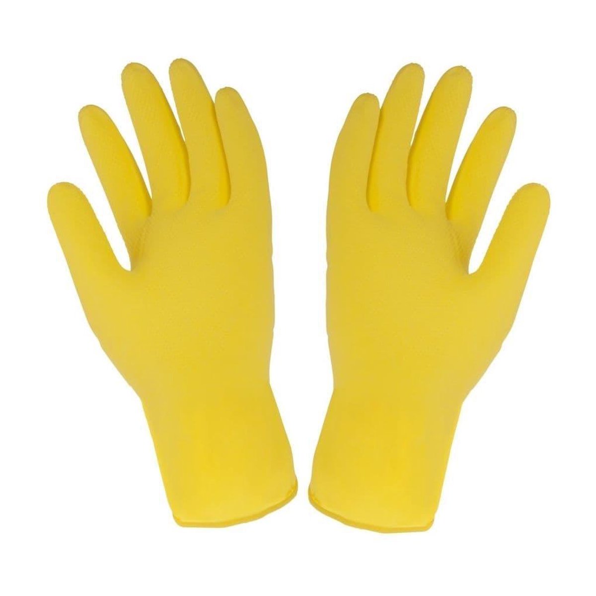Multy - Huishoudhandschoenen maat S - Natuurlatex/Kantoen - Geel