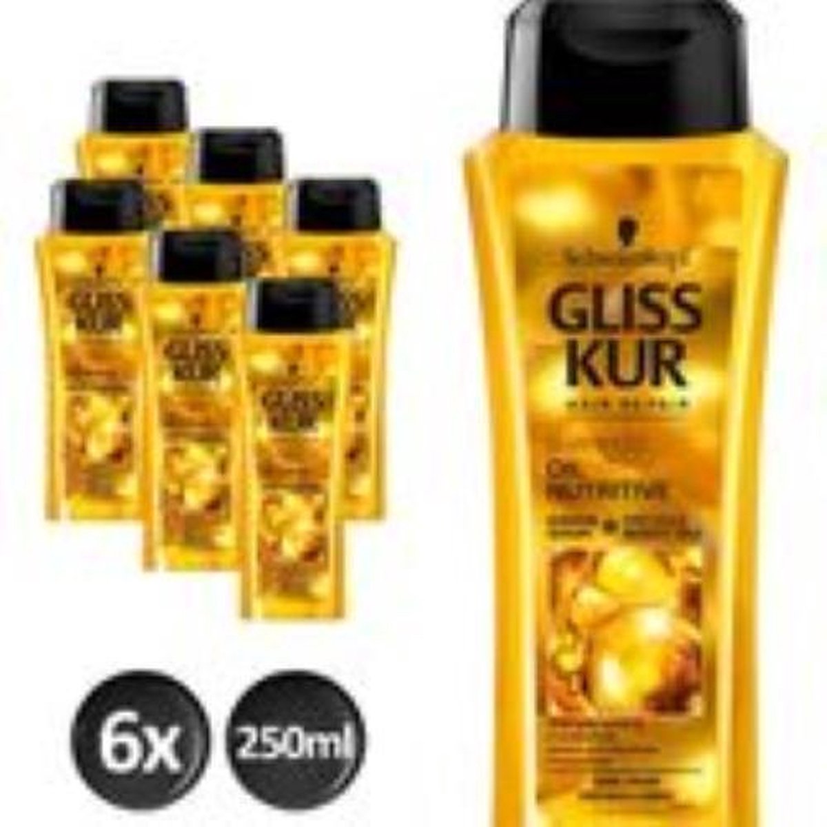 Gliss Kur Shampoo - Oil Nutritive - Voordeelverpakking - 6 x 250 ml