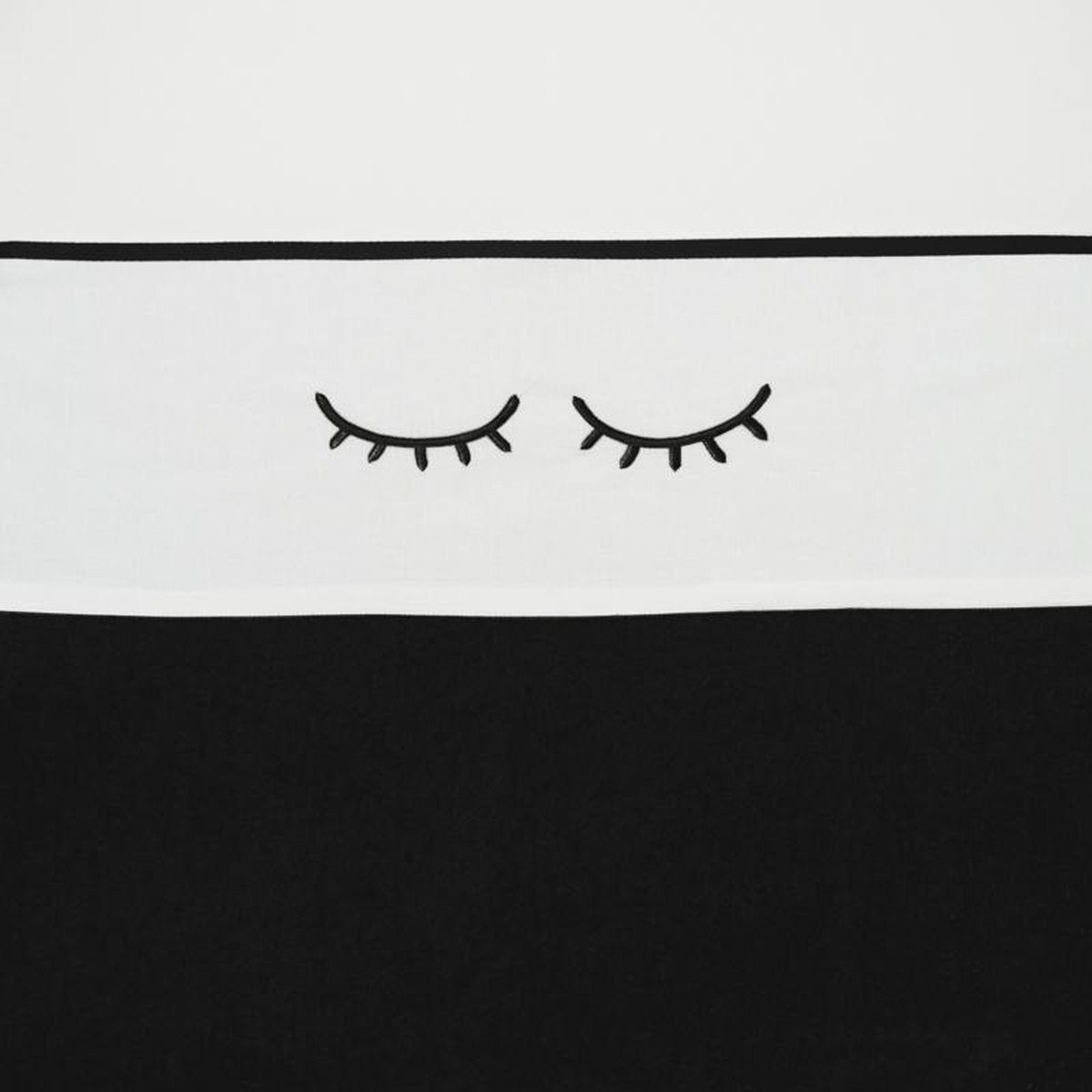 MEYCO | Ledikantlaken | Sleepy Eyes | Zwart | 100% Katoen | 100 x 150 cm