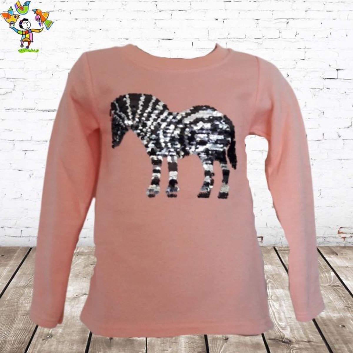s&C Trui met Zebra zalm - 158/164