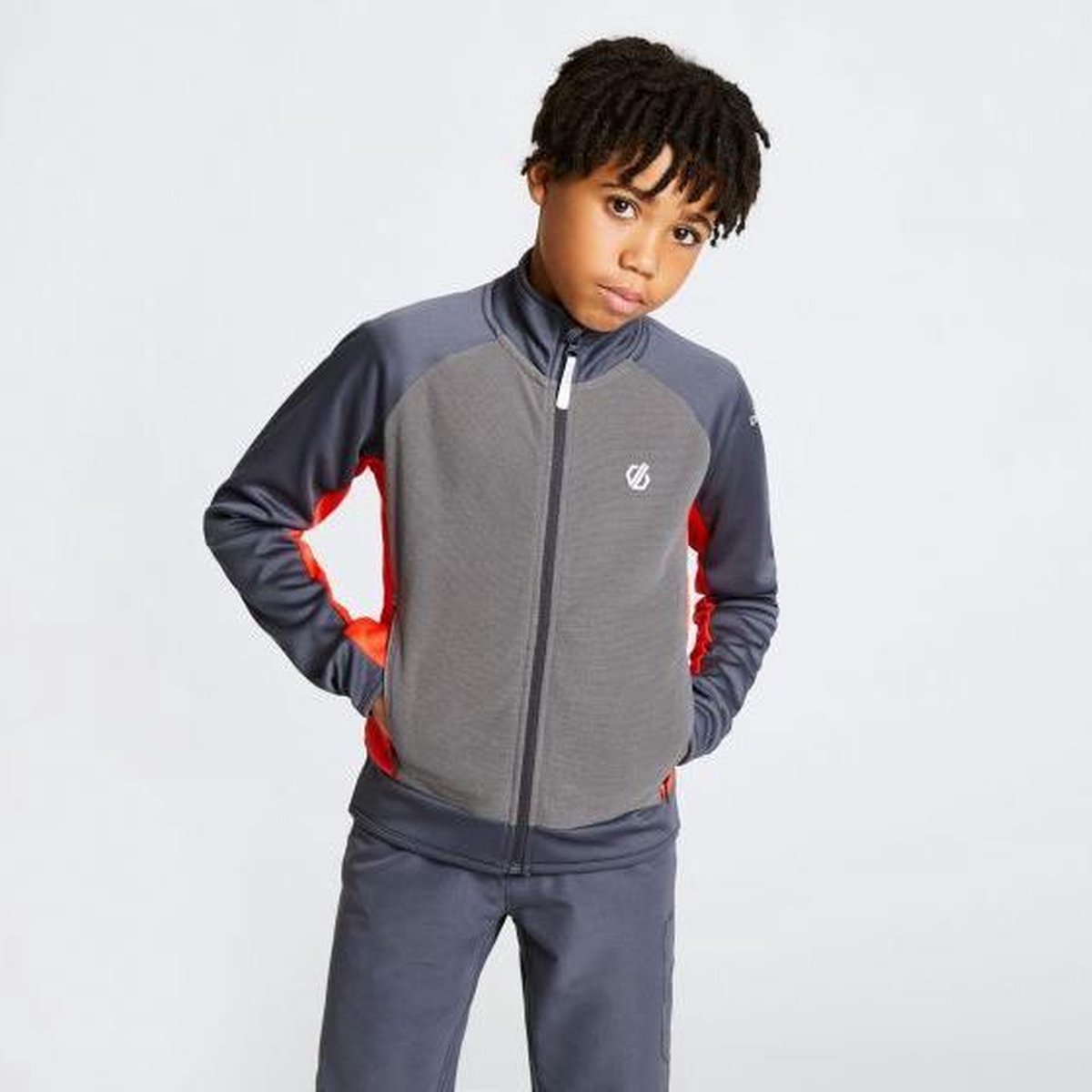 Dare 2b Outdoorjas Accolade Junior Polyester Grijs/rood Mt 128