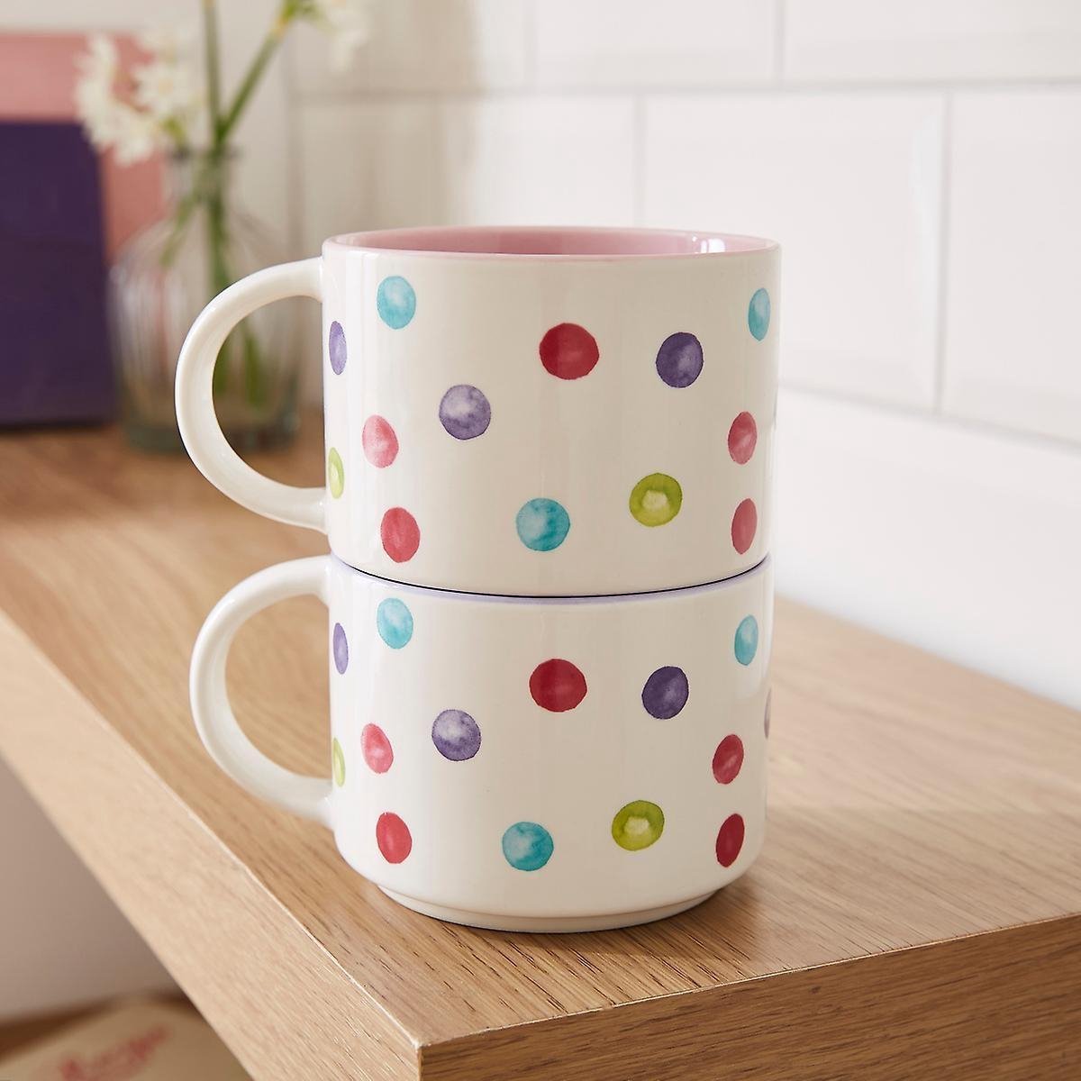 Mok - Roze binnenkant Spotty Dotty