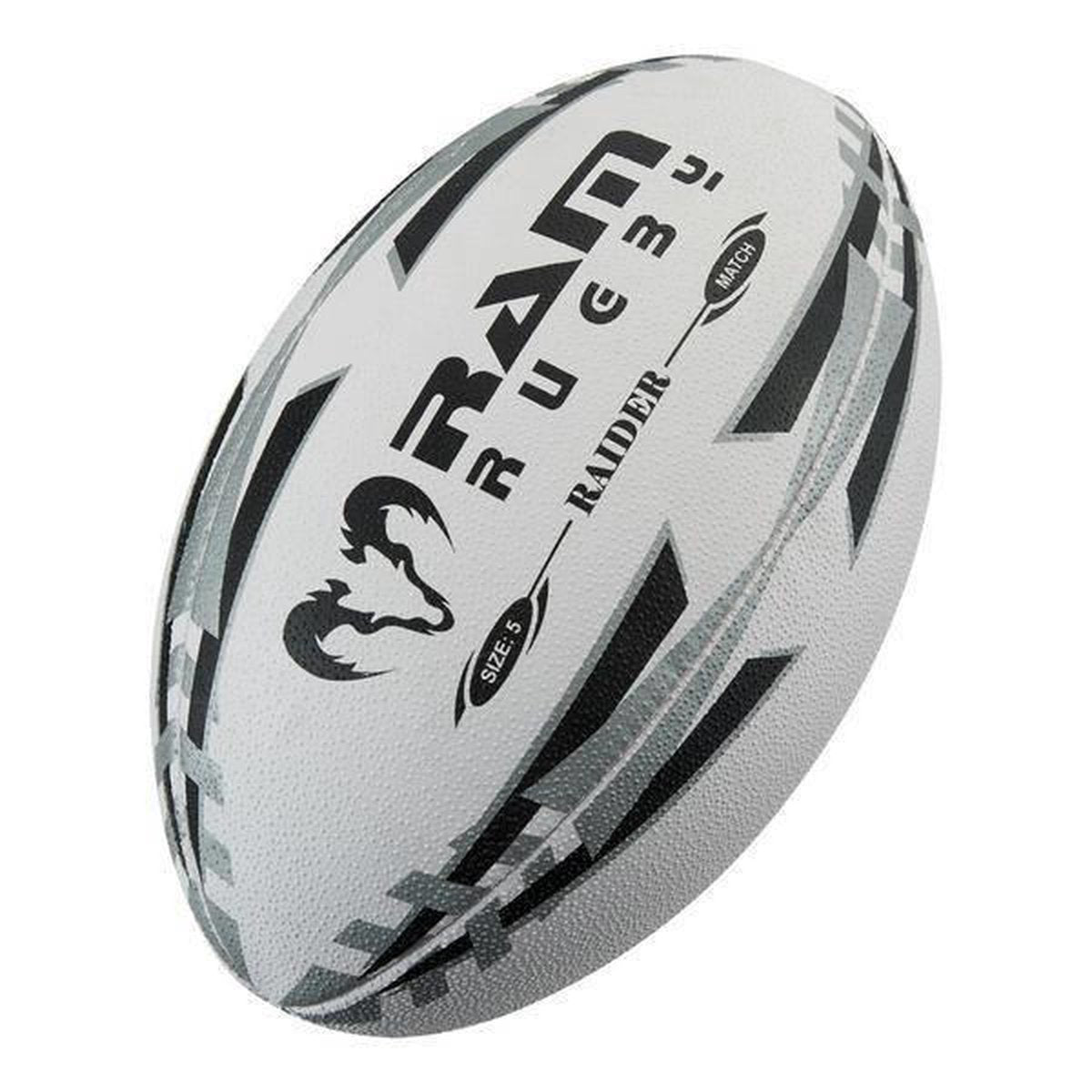 Raider Match rugbybal - Wedstrijdbal - 3D grip - Maat 5 - Fluor