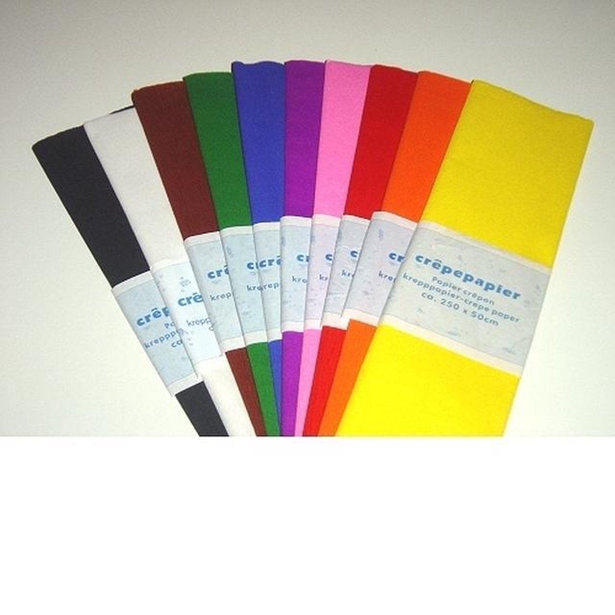 Haza Crepe Papier 250x50 cm 10 Kleuren