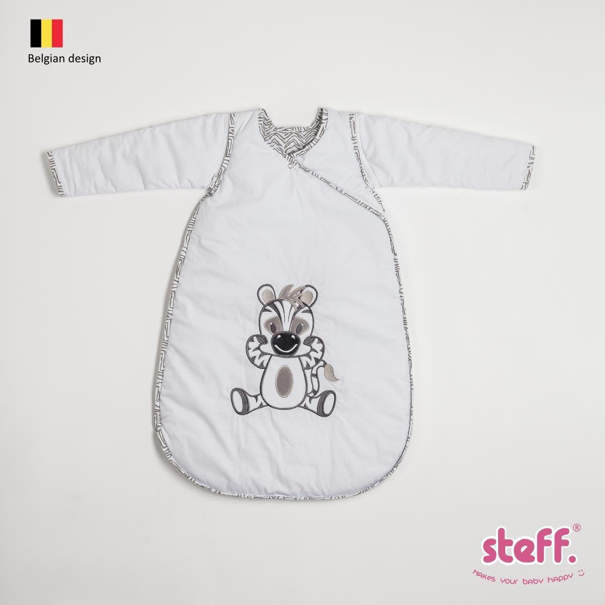 Zebra slaapzak 70 cm met afneembare mouwen