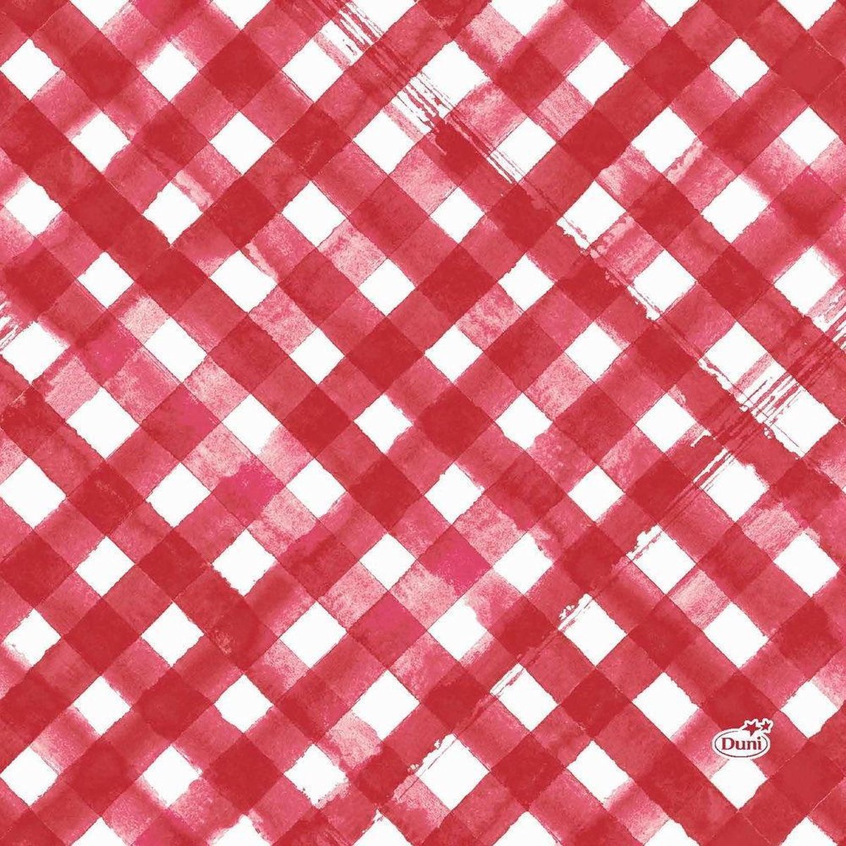 Duni Servetten 3-laags 33 Cm Rood/wit 20 Stuks