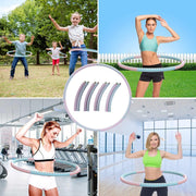 IGOODS Hoelahoep Fitness Voor jong en oud (grijs-Roze)