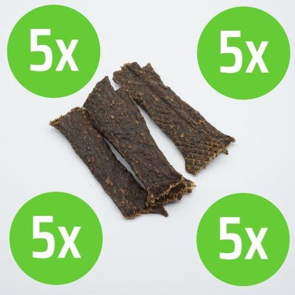 5 x 100 gram Puur Fit Vleesstrips Eend