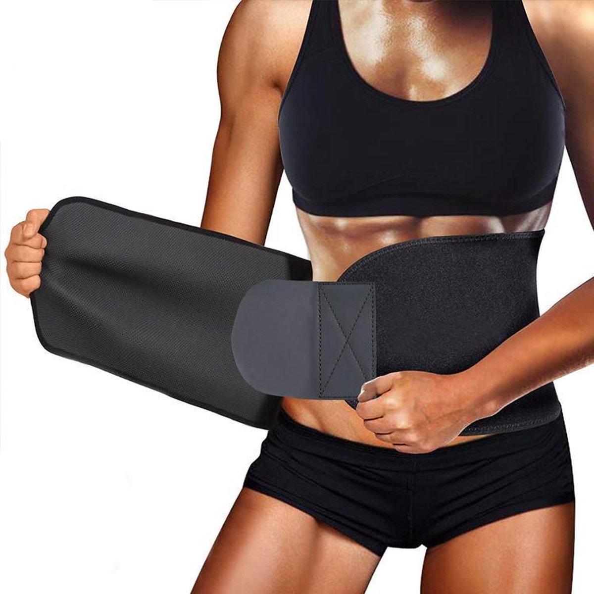 AJ-Sports Waist trainer - Zweetband buik - Inclusief draagzakje - Omvang van 105 cm