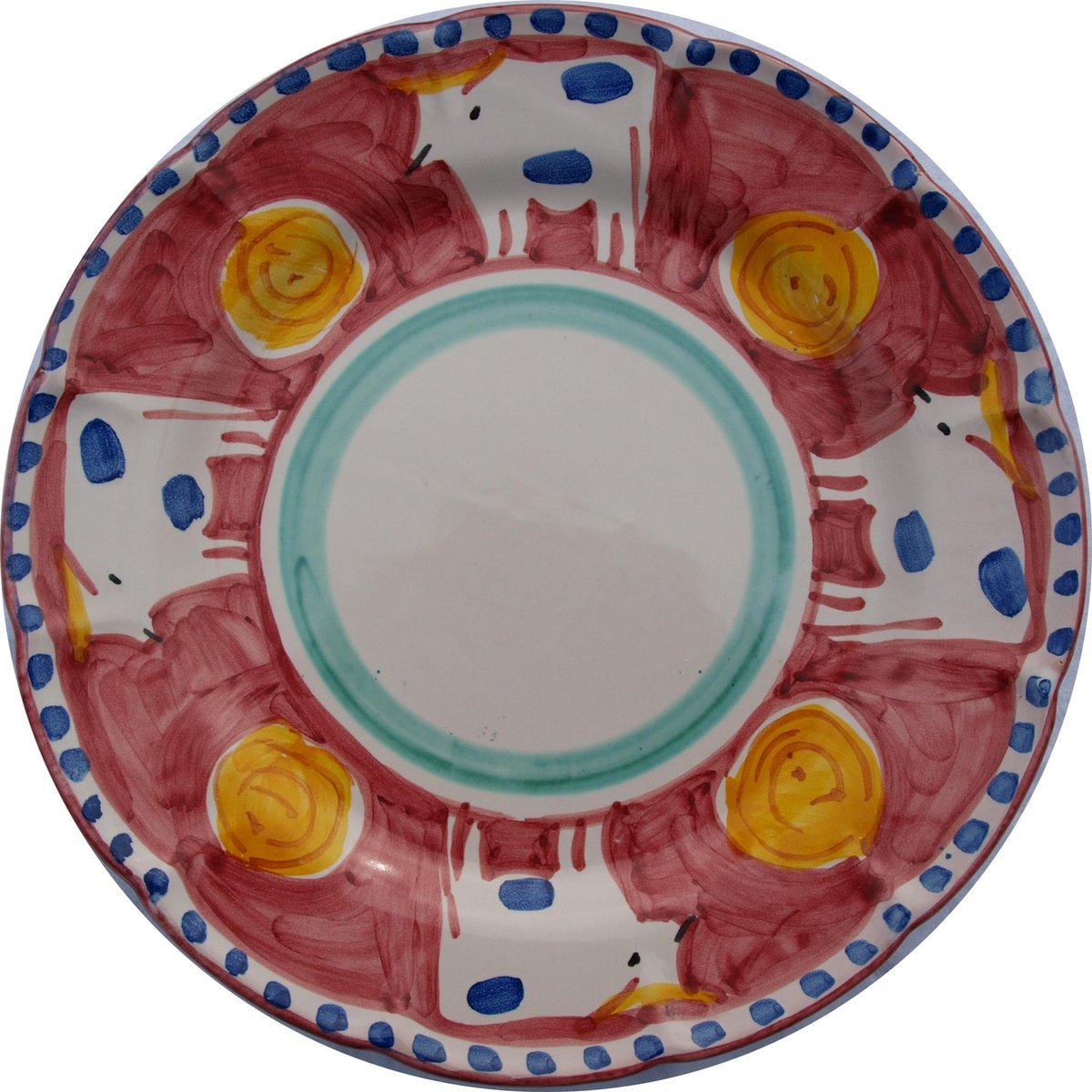 Vietri - Ontbijtbord - Magenta - Stier - Ø 20
