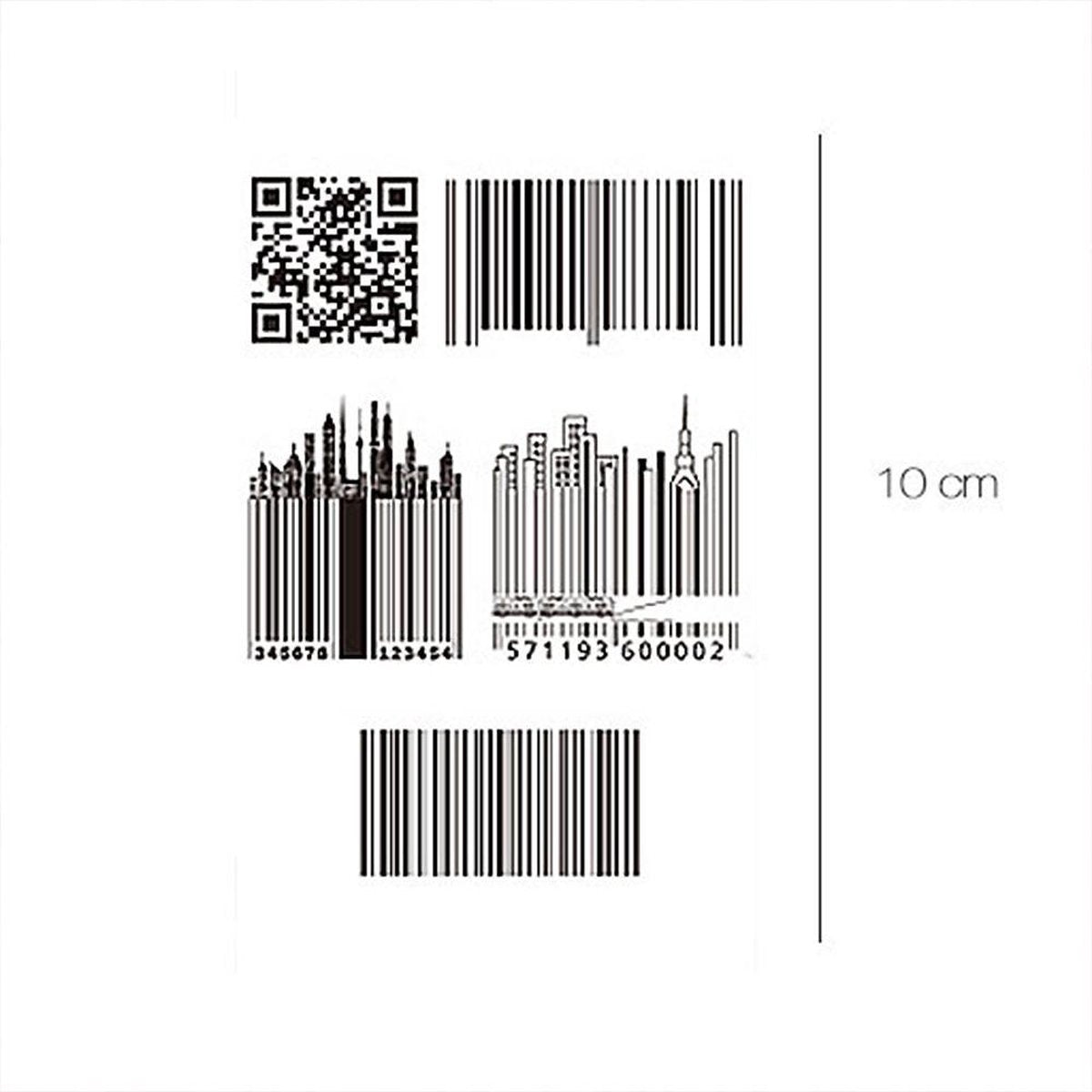 Streepjes code plaktattoo's | 2 stuks