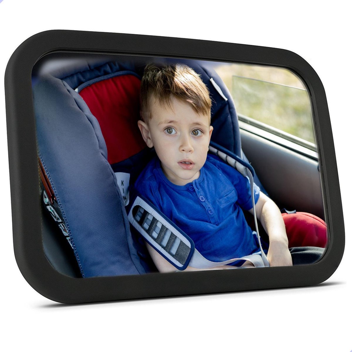 Verstelbare Baby Achteruitkijk Autospiegel - Auto Veiligheidsspiegel Baby - Achterbank Spiegel Baby - AutoSpiegel Baby - Babyspiegel Auto - Kinder Autospiegel - Zwart