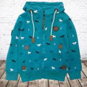 S&C Vest met paarden turquiose - 110/116