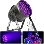 BeamZ BPP230 LED Blacklight in PAR64 behuizing met afstandsbediening - 14x 15W LED's