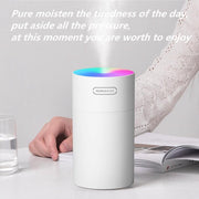 TDR - Draagbare luchtbevochtiger - erg stil (20 to 30 db) - USB - 300 ml waterhouder - met RGB verlichting - 7