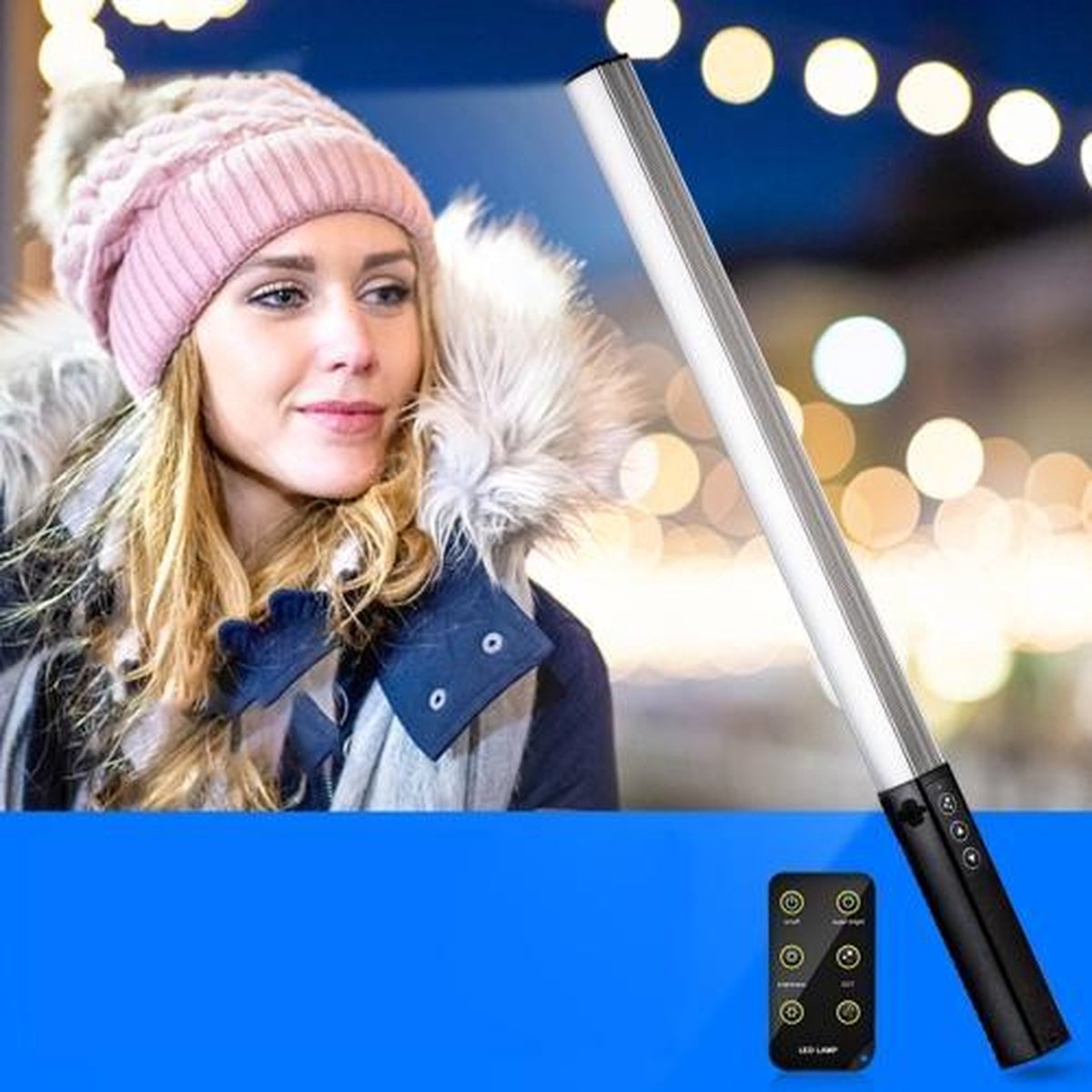 LUXCeO Q508S Dubbele kleurtemperatuur 1000LM Foto-LED-stick Videolamp Handheld LED-vullicht Flitslichtlamp (zwart)
